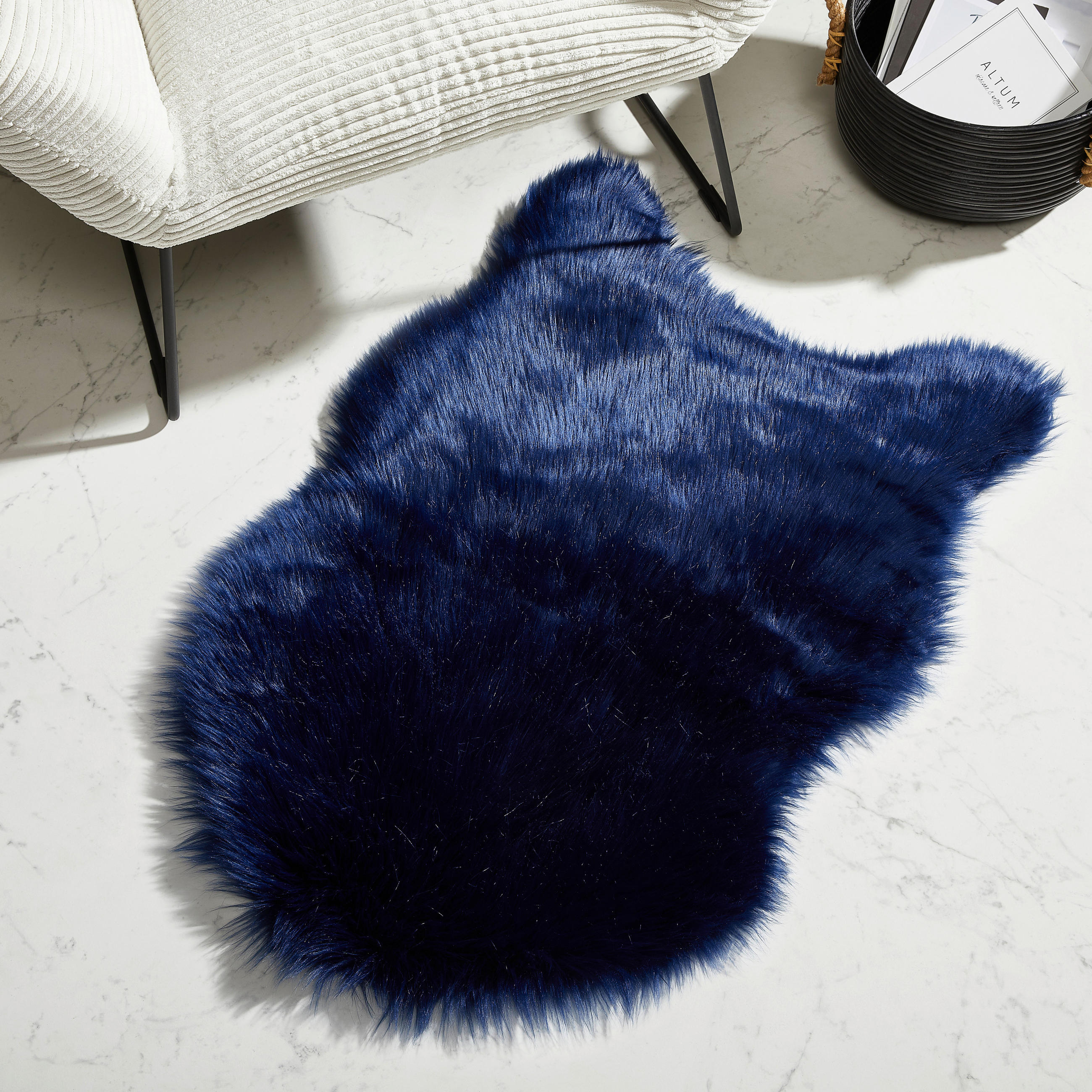 KUNSTFELL 60/90 cm  - Blau, LIFESTYLE, Fell/Textil (60/90cm) - Novel