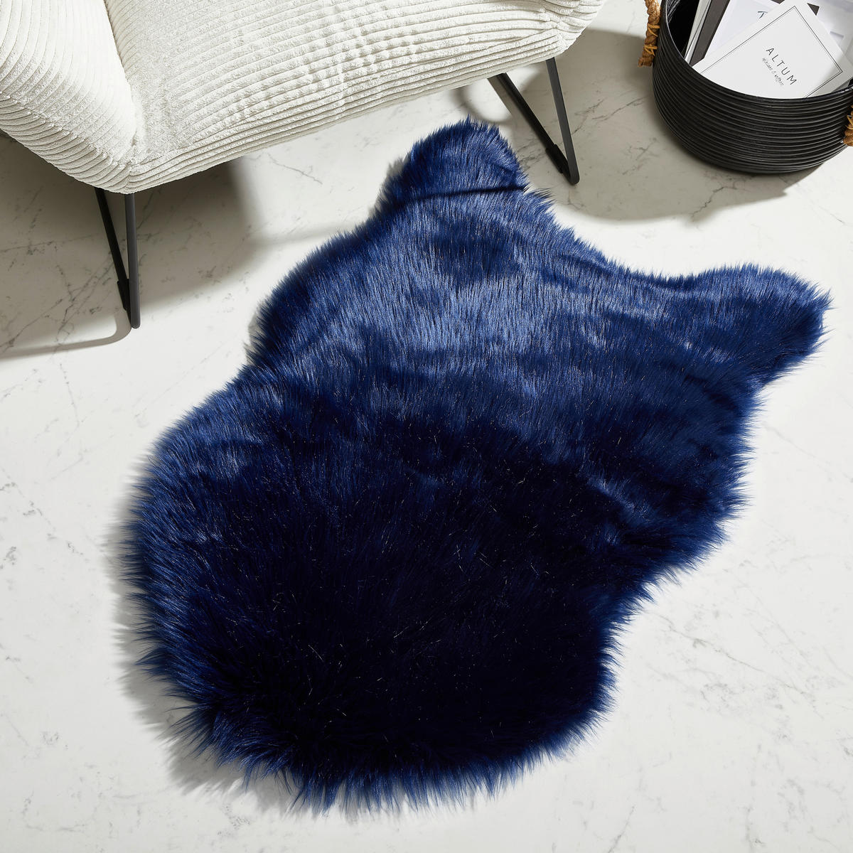 KUNSTFELL 60/90 cm  - Blau, LIFESTYLE, Fell/Textil (60/90cm) - Novel