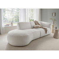 ECKSOFA Jesi Beige Mikrofaser  - Beige/Schwarz, MODERN, Kunststoff/Textil (238/107cm) - Livetastic