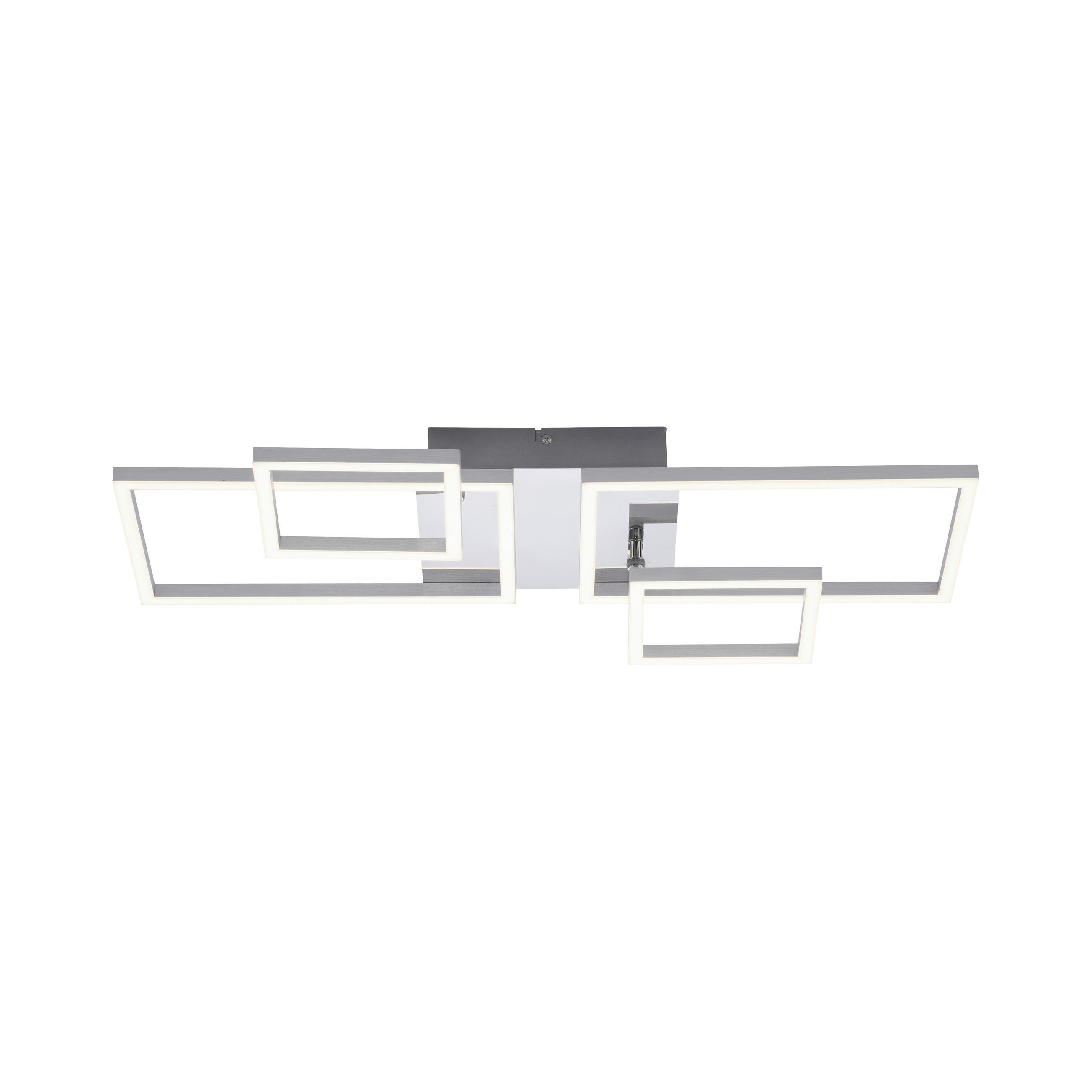 LED-DECKENLEUCHTE 65/75/33,8 cm   - Alufarben/Nickelfarben, Basics, Kunststoff/Metall (65/33,5/7,5cm)