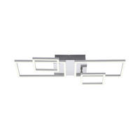 LED-DECKENLEUCHTE Iven 65/33,5/7,5 cm   - Alufarben/Nickelfarben, Basics, Kunststoff/Metall (65/33,5/7,5cm)