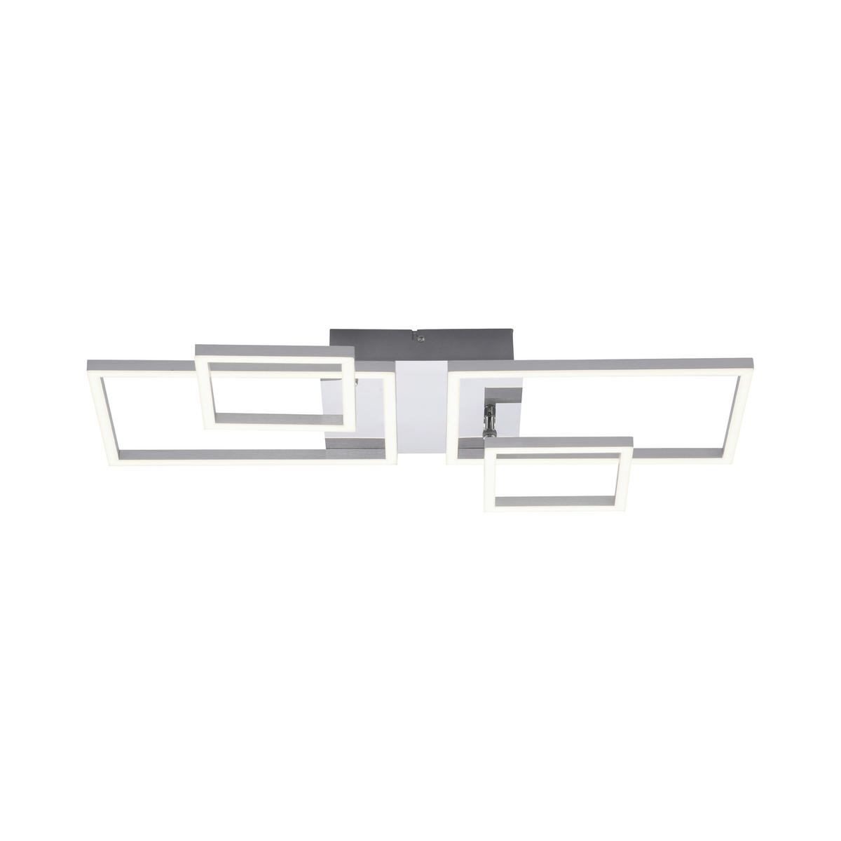 LED-DECKENLEUCHTE Iven 65/33,5/7,5 cm   - Alufarben/Nickelfarben, Basics, Kunststoff/Metall (65/33,5/7,5cm)