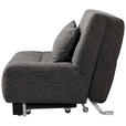 SCHLAFSOFA Anthrazit  - Anthrazit/Schwarz, Design, Textil/Metall (145/92/102cm) - Novel