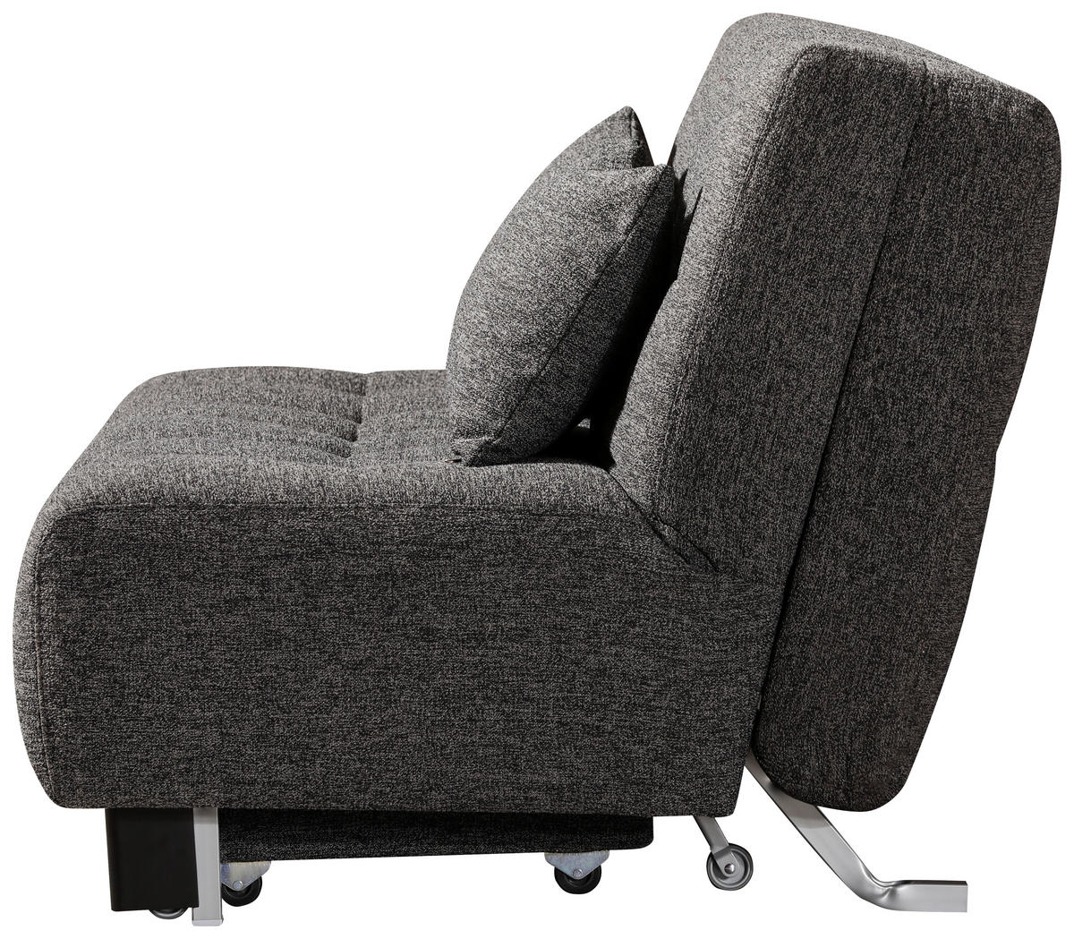 ZOFA S POSTELJNO FUNKCIJO,  antracit tekstil  - črna/antracit, Design, kovina/tekstil (145/92/102cm) - Novel