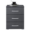NACHTTISCH 47/62/42 cm  in Grau  - Alufarben/Grau, Konventionell, Holzwerkstoff/Kunststoff (47/62/42cm) - Stylife
