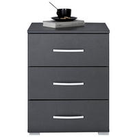 NACHTTISCH 47/62/42 cm  in Grau  - Alufarben/Grau, Konventionell, Holzwerkstoff/Kunststoff (47/62/42cm) - Stylife