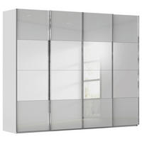 SCHWEBETÜRENSCHRANK 271/223/68 cm,  in Seidengrau, 4 Tür(en)  - Chromfarben/Seidengrau, Design, Glas/Holzwerkstoff (271/223/68cm) - Novel