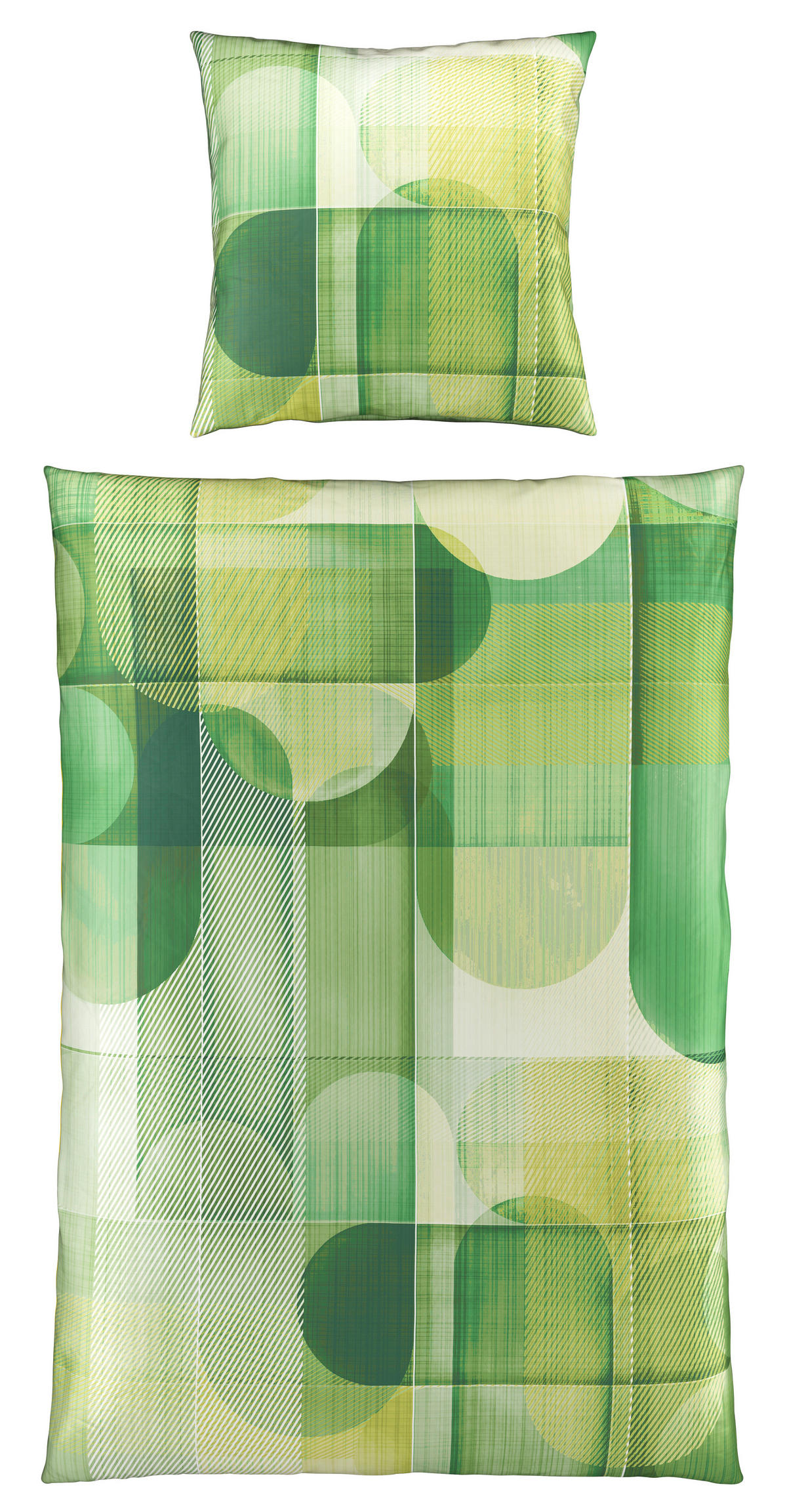 WENDEBETTWÄSCHE Satin 135/200 cm  - Grün, Design, Textil (135/200cm) - Esposa