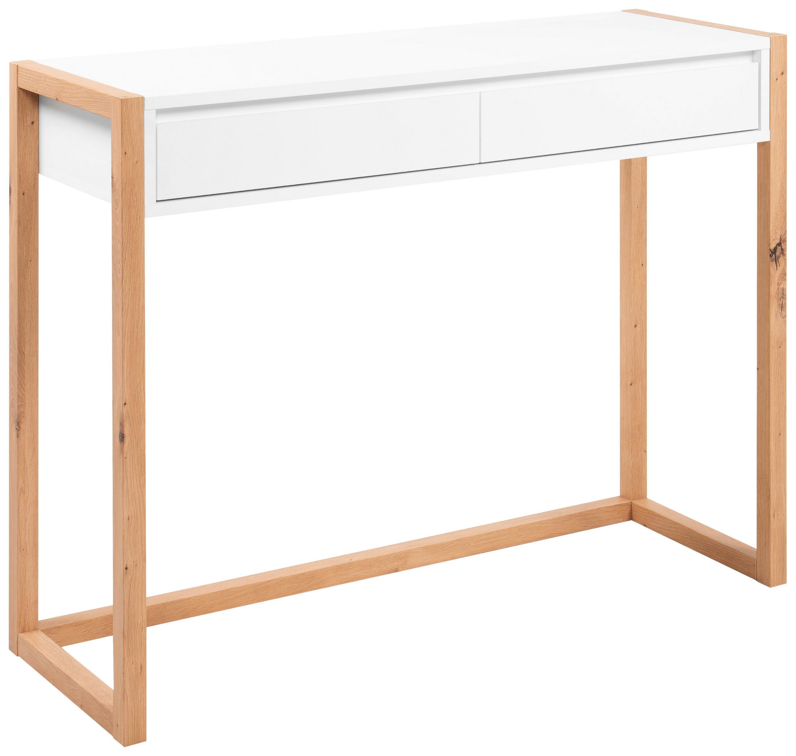 KONSOLENTISCH in Holzwerkstoff   - Weiss/Eiche Artisan, Design, Holzwerkstoff (100/75/35cm) - MID.YOU