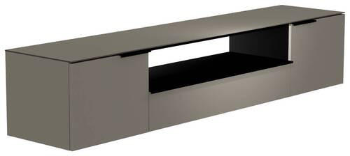 LOWBOARD in 210/41/45 cm - Schwarz/Grau, Design, Glas/Holzwerkstoff (210/41/45cm) - Moderano