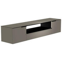 LOWBOARD  in 210/41/45 cm  - Schwarz/Grau, Design, Glas/Holzwerkstoff (210/41/45cm) - Moderano