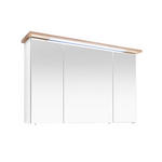 SPIEGELSCHRANK 110,0/72,0/20,0 cm  - Eichefarben/Weiß, Design, Glas/Holzwerkstoff (110,0/72,0/20,0cm) - Xora