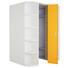 BEGEHBARER ECKSCHRANK 1-türig Orange, Weiß - Silberfarben/Orange, KONVENTIONELL, Holzwerkstoff/Kunststoff (156,8/220/125cm) - Venda