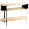 KONSOLENTISCH in Metall, Holzwerkstoff 110/39/76 cm    - Eichefarben/Schwarz, Trend, Holzwerkstoff/Metall (110/39/76cm)