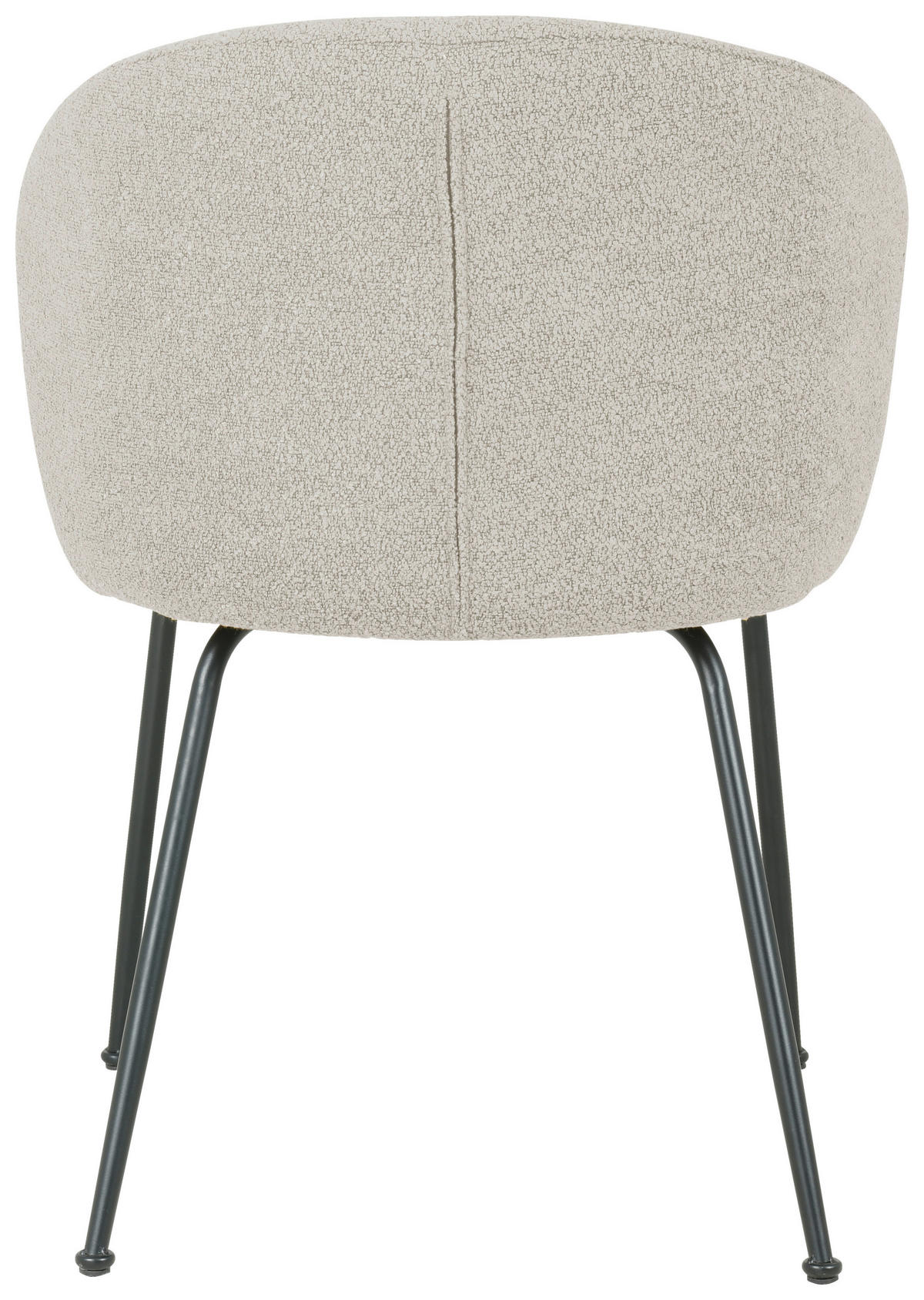 STOL järn bouclé  - svart/taupe, Design, metall/textil (57/79/59cm) - Xora