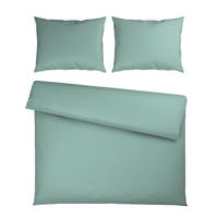 BETTWÄSCHESET TANJA Satin 200/210 cm  65 cm/100 cm  - Salbeigrün, Basics, Textil (200/210cm) - Novel