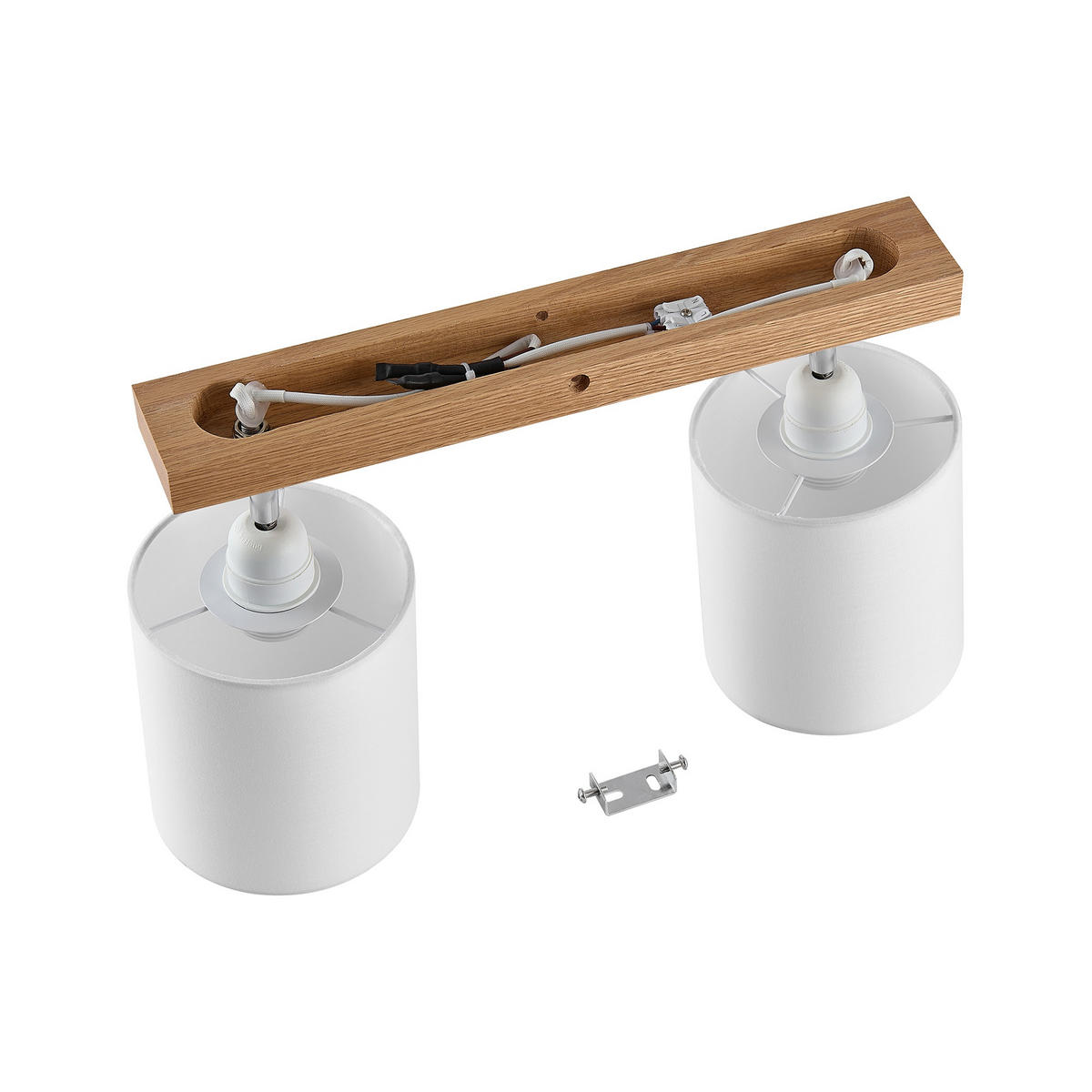 STRAHLER Sofia 66/38/25 cm  - Weiß, Natur, Holz/Textil (66/38/25cm) - Marama