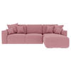 ECKSOFA  in Velours Rosa  293/195 cm  - Chromfarben/Rosa, KONVENTIONELL, Kunststoff/Textil (293/195cm) - Carryhome