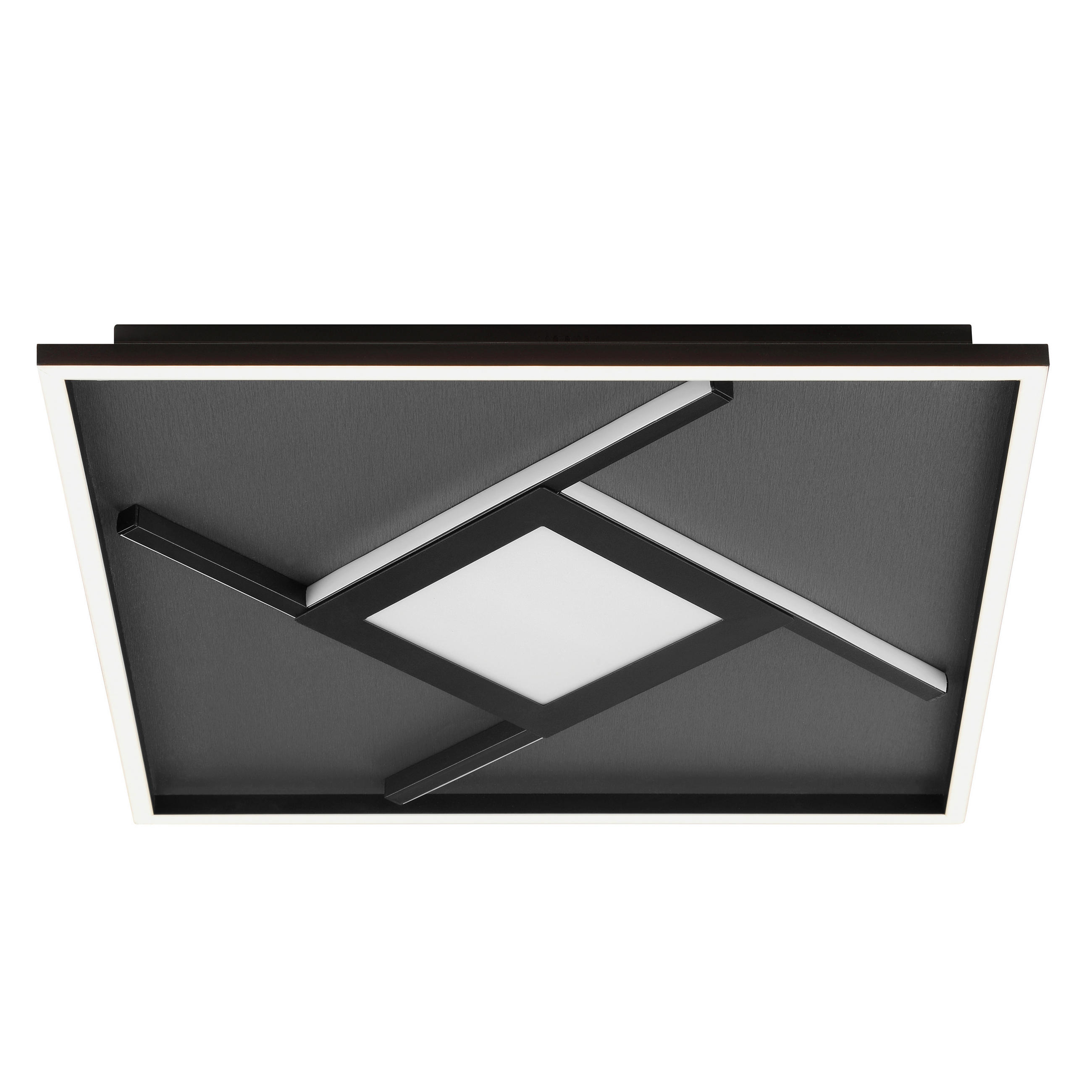 LED-DECKENLEUCHTE Hardy   - Schwarz, Design, Kunststoff/Textil (4,7/46/46cm) - Brilliant