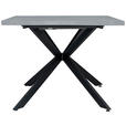 ESSTISCH 160-200/100/76 cm Nachbildung  Metall, Holzwerkstoff ausziehbar rechteckig Grau, Schwarz  - Schwarz/Grau, Design, Holzwerkstoff/Metall (160-200/100/76cm) - Carryhome