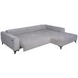 ECKSOFA  in Chenille Hellgrau  279/222 cm  - Hellgrau/Schwarz, KONVENTIONELL, Kunststoff/Textil (279/222cm) - Hom`in
