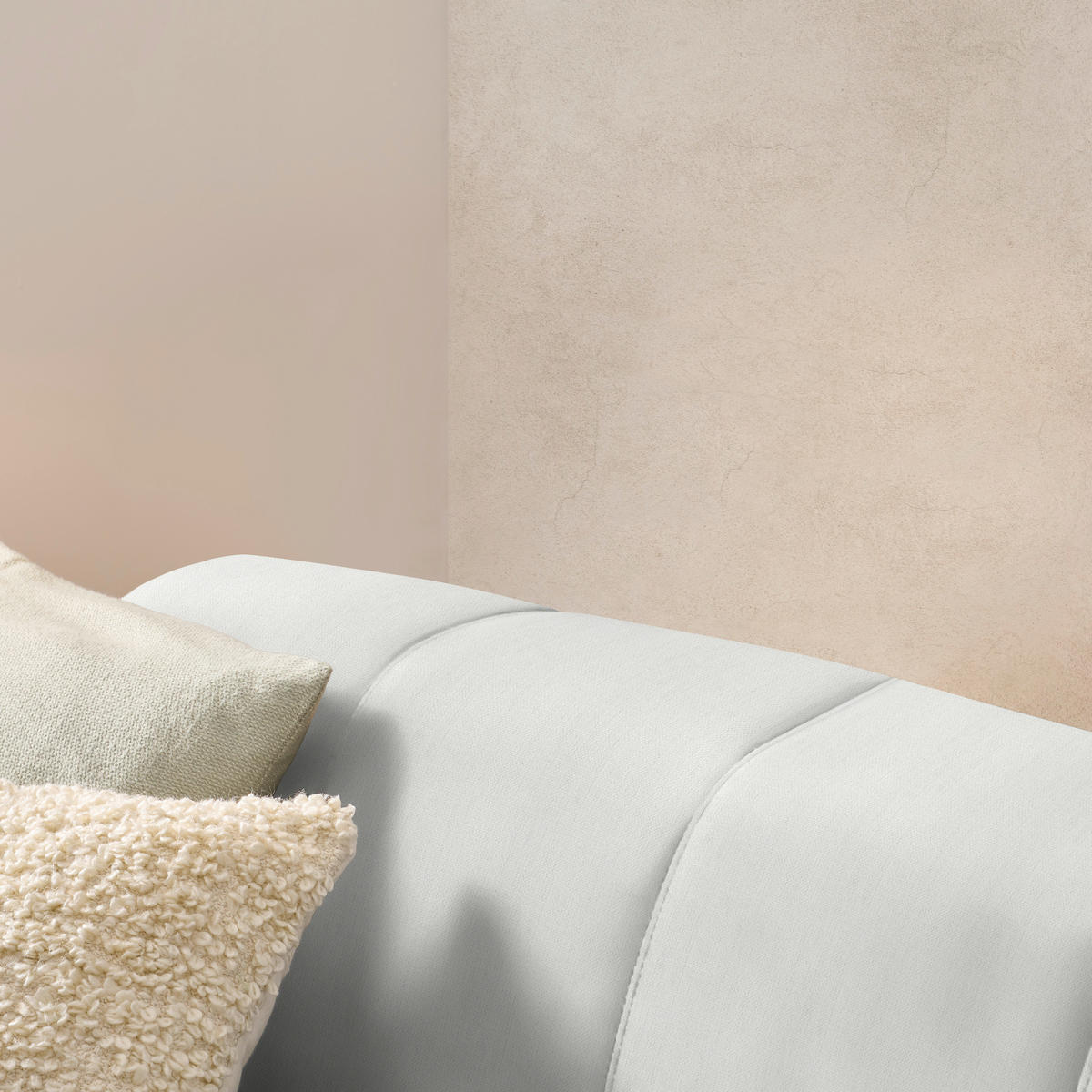 ECKSOFA in Chenille Weiß  311/167 cm  - Schwarz/Weiß, Design, Textil/Metall (311/167cm) - Xora