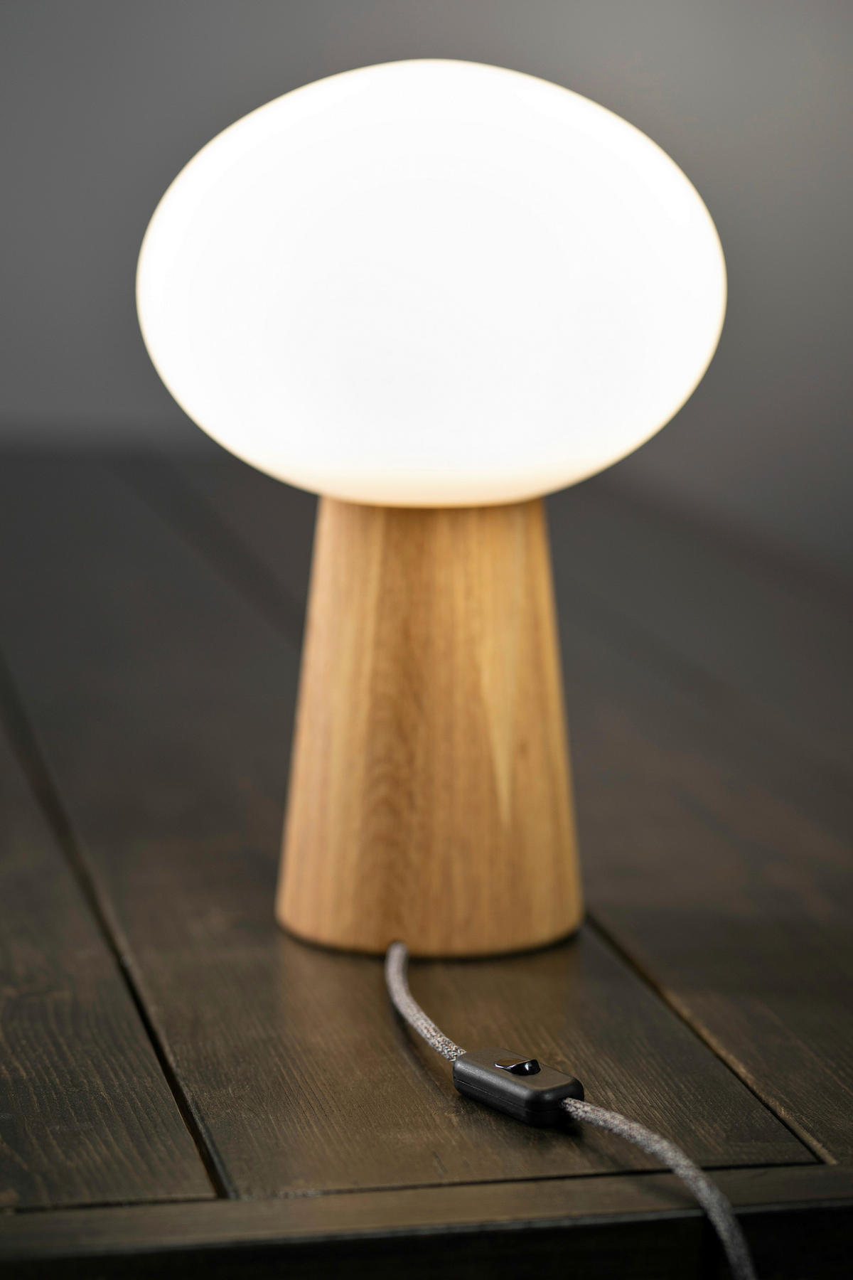 TISCHLEUCHTE PATER 25/37 cm   - Eichefarben, Basics, Glas/Holz (25/37cm) - Markslöjd
