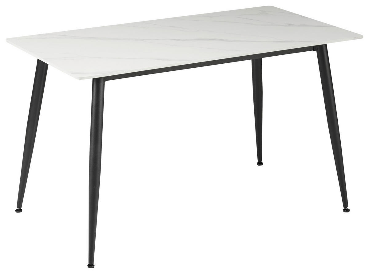 TRPEZARIJSKI STO  crna, bela   - bela/crna, Dizajnerski, metal/keramika (130/76/70cm) - Xora