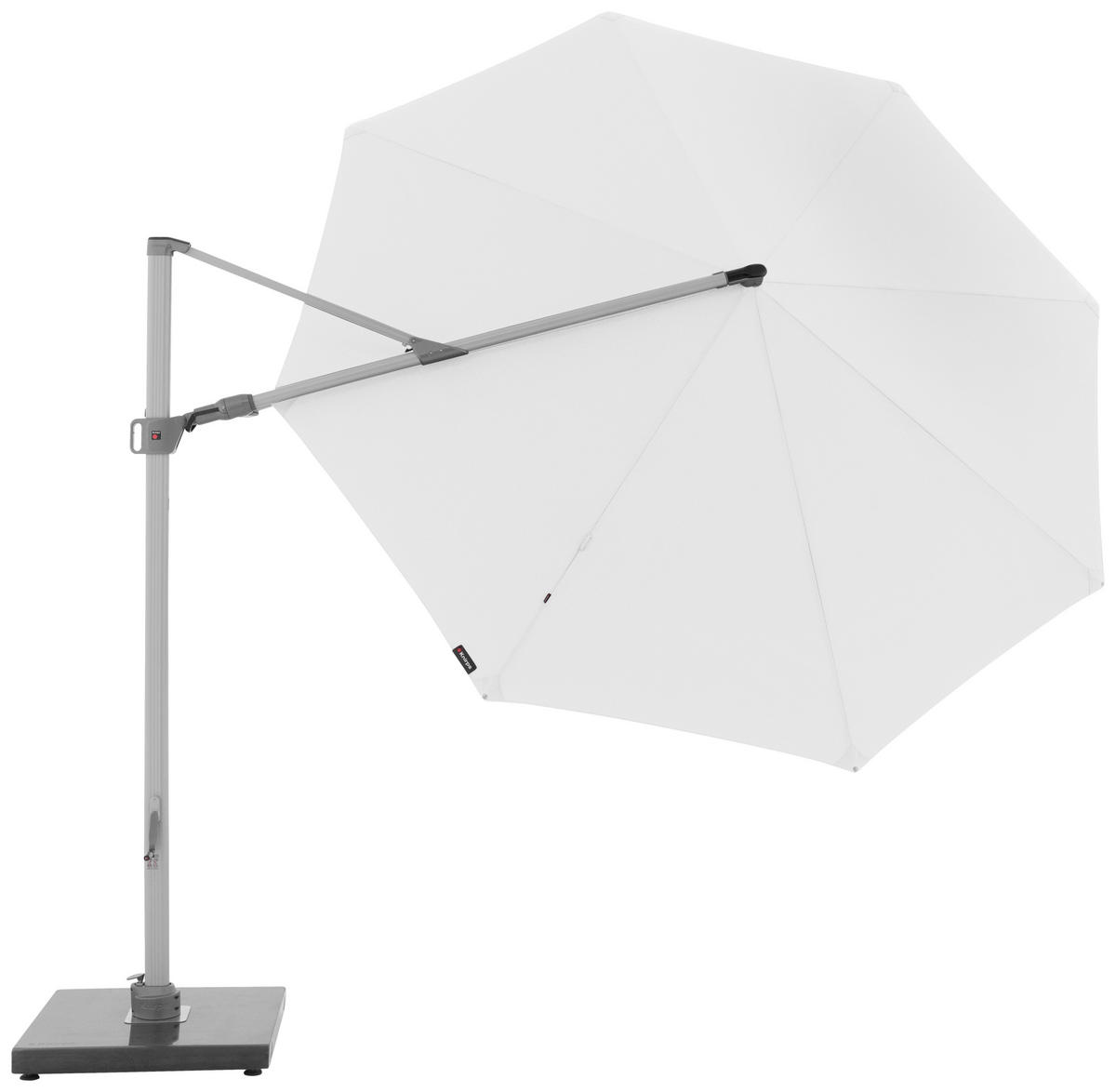 AMPELSCHIRM 340 cm Weiß  - Silberfarben/Weiß, Basics, Textil/Metall (340/340cm) - KNIRPS