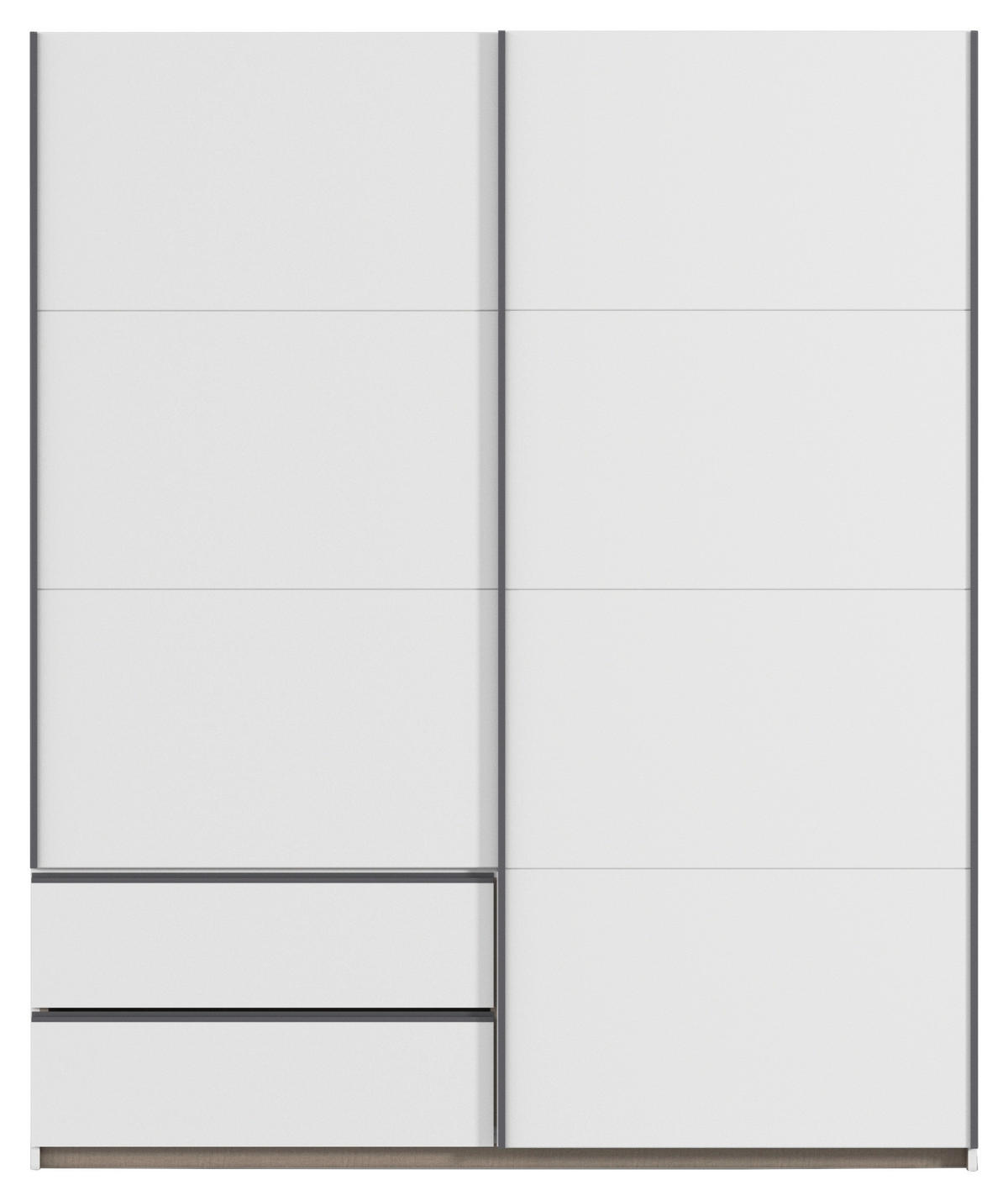 SCHWEBETÜRENSCHRANK in Weiss  - Weiss/Alufarben, Modern, Holzwerkstoff (175/210/59cm) - Rauch Möbel