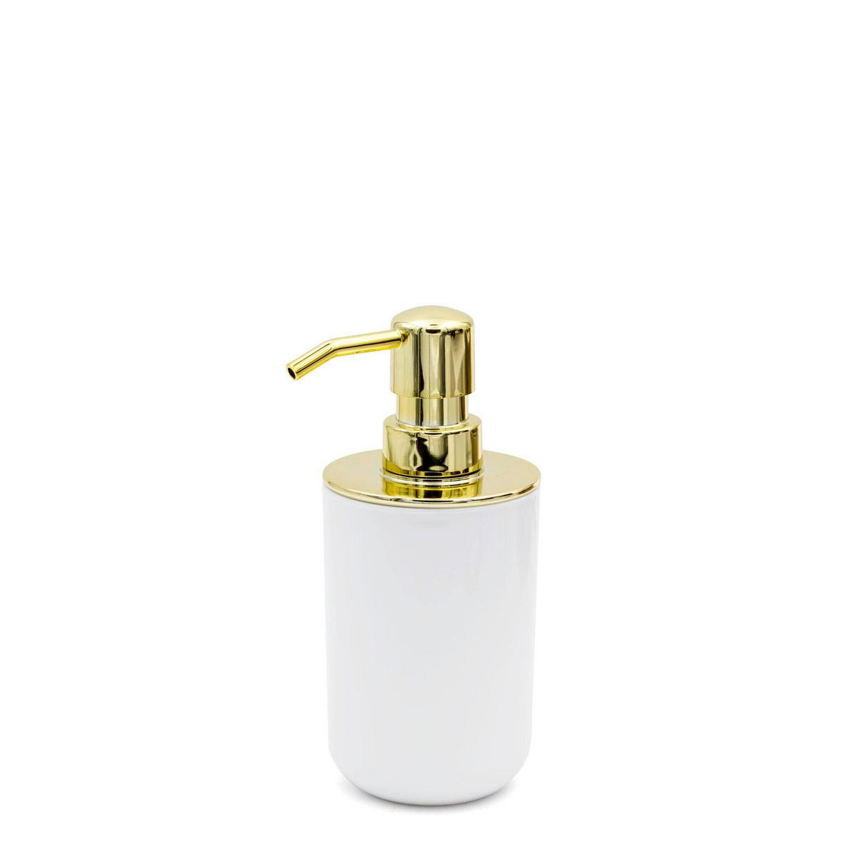 SEIFENSPENDER Kunststoff  - Weiss/Goldfarben, Basics, Kunststoff (7,1/16,4/7,1cm) - Sadena