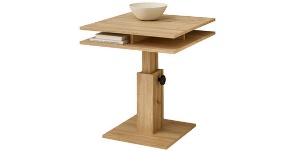 COUCHTISCH 65/65/53-77 cm quadratisch Eiche Artisan - Eiche Artisan, KONVENTIONELL, Holzwerkstoff (65/65/53-77cm) - Carryhome