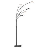 LED-STEHLEUCHTE - Schwarz, Design, Glas/Metall (79/225cm) - Fischer & Honsel