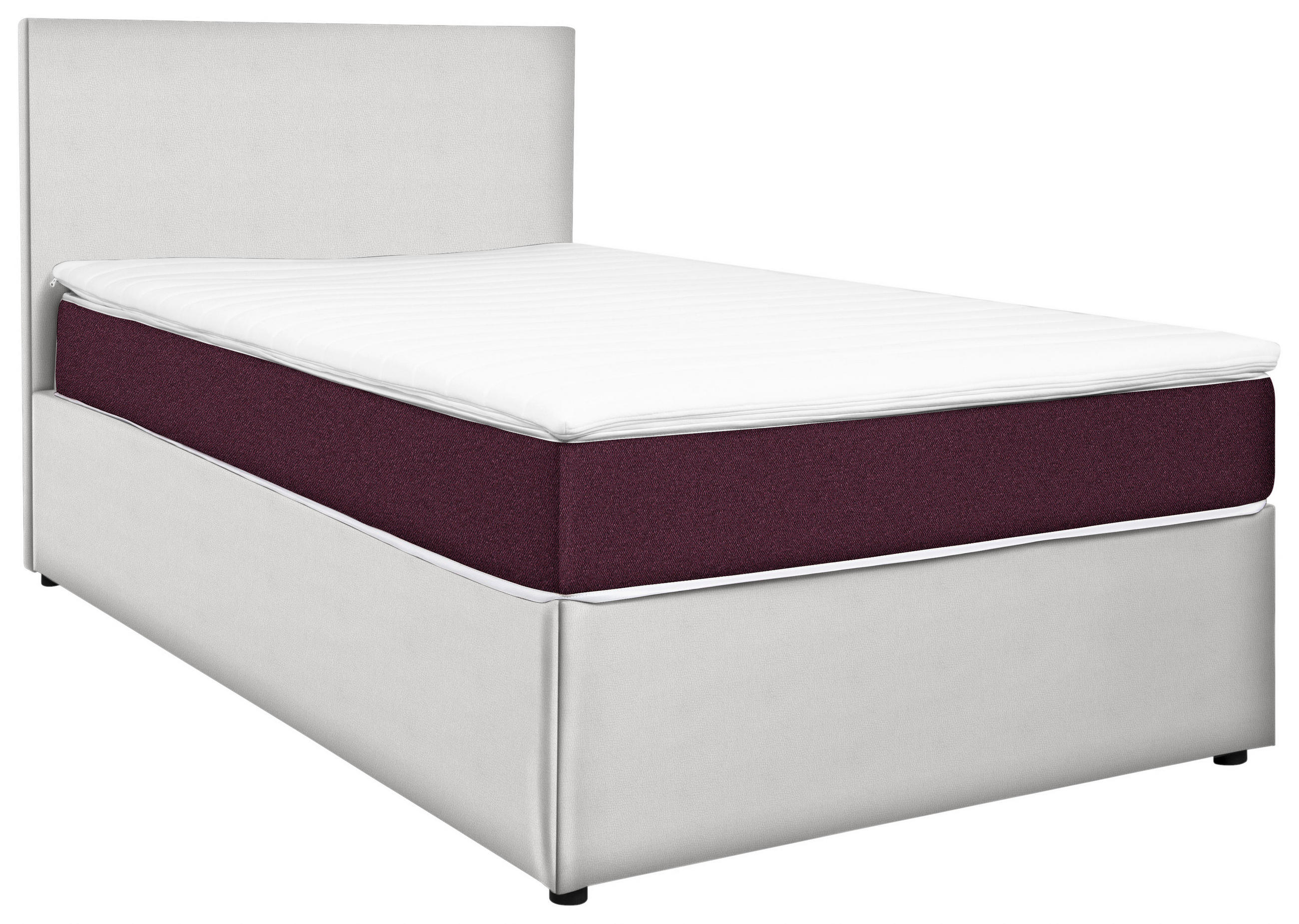 BOXSÄNG 120/200 cm  i vit, björnbär  - vit/björnbär, Klassisk, trämaterial/trä (120/200cm) - MID.YOU