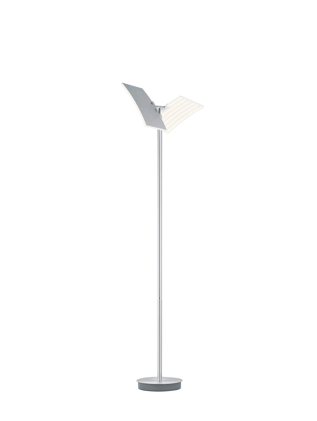 LED-STEHLEUCHTE TWICE 48/180 cm   - Alufarben, Design, Metall (48/180cm) - Hell