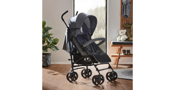 BUGGY Madrid  - Dunkelgrau/Schwarz, Basics, Kunststoff/Textil (79/51/105cm) - My Baby Lou