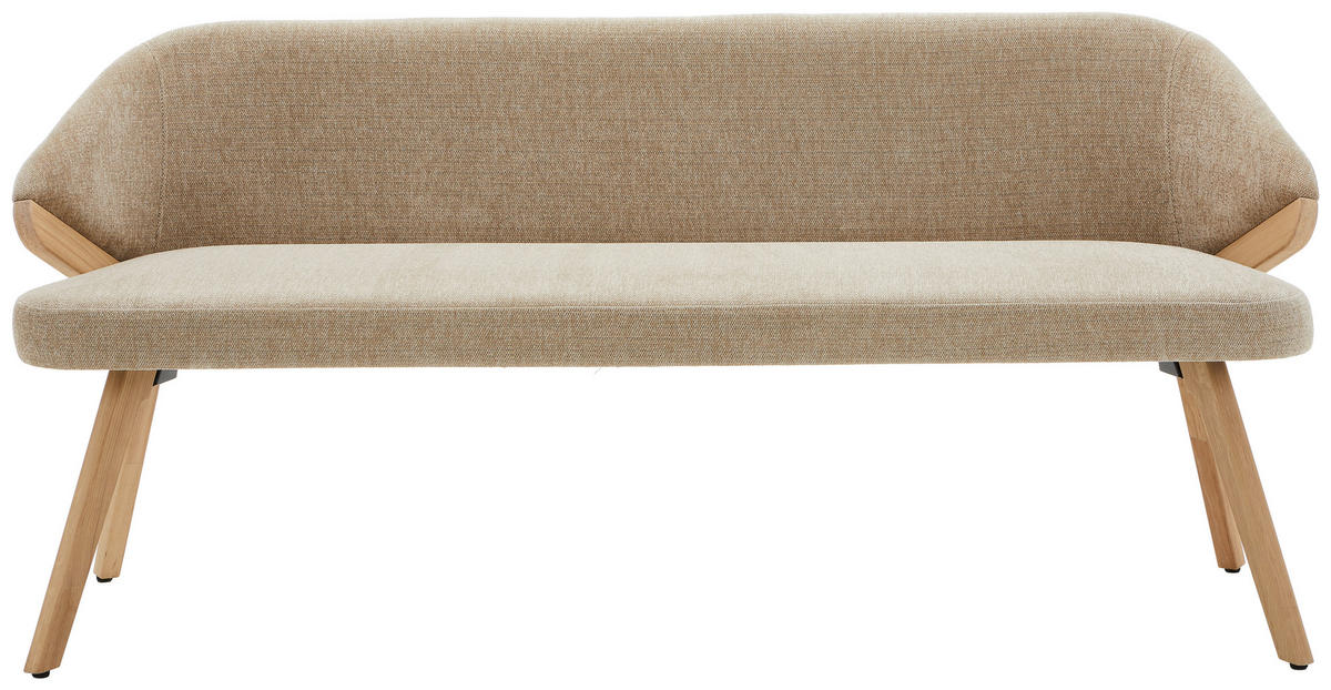 SITZBANK 180/83/59 cm  in Beige  - Eiche Bianco/Beige, KONVENTIONELL, Holz/Textil (180/83/59cm) - Linea Natura