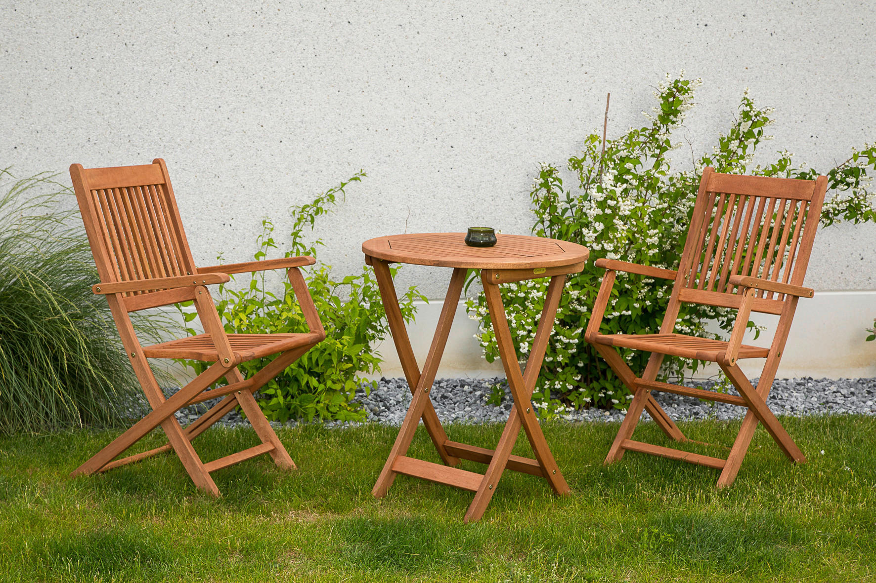 GARTENKLAPPTISCH Holz rund  - Naturfarben, KONVENTIONELL, Holz (80/75/80cm) - Gardenson