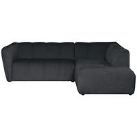 ECKSOFA Chenille Grau  - Schwarz/Grau, Design, Textil (230/218cm) - MID.YOU