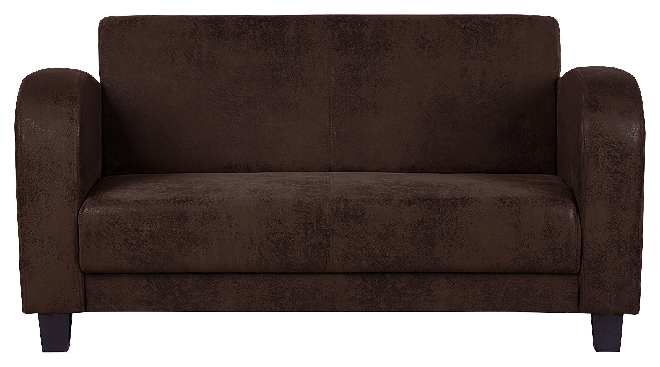 2-SITZER-SOFA in Lederlook Dunkelbraun - Dunkelbraun, Design, Textil (152/80/89cm) - Livetastic
