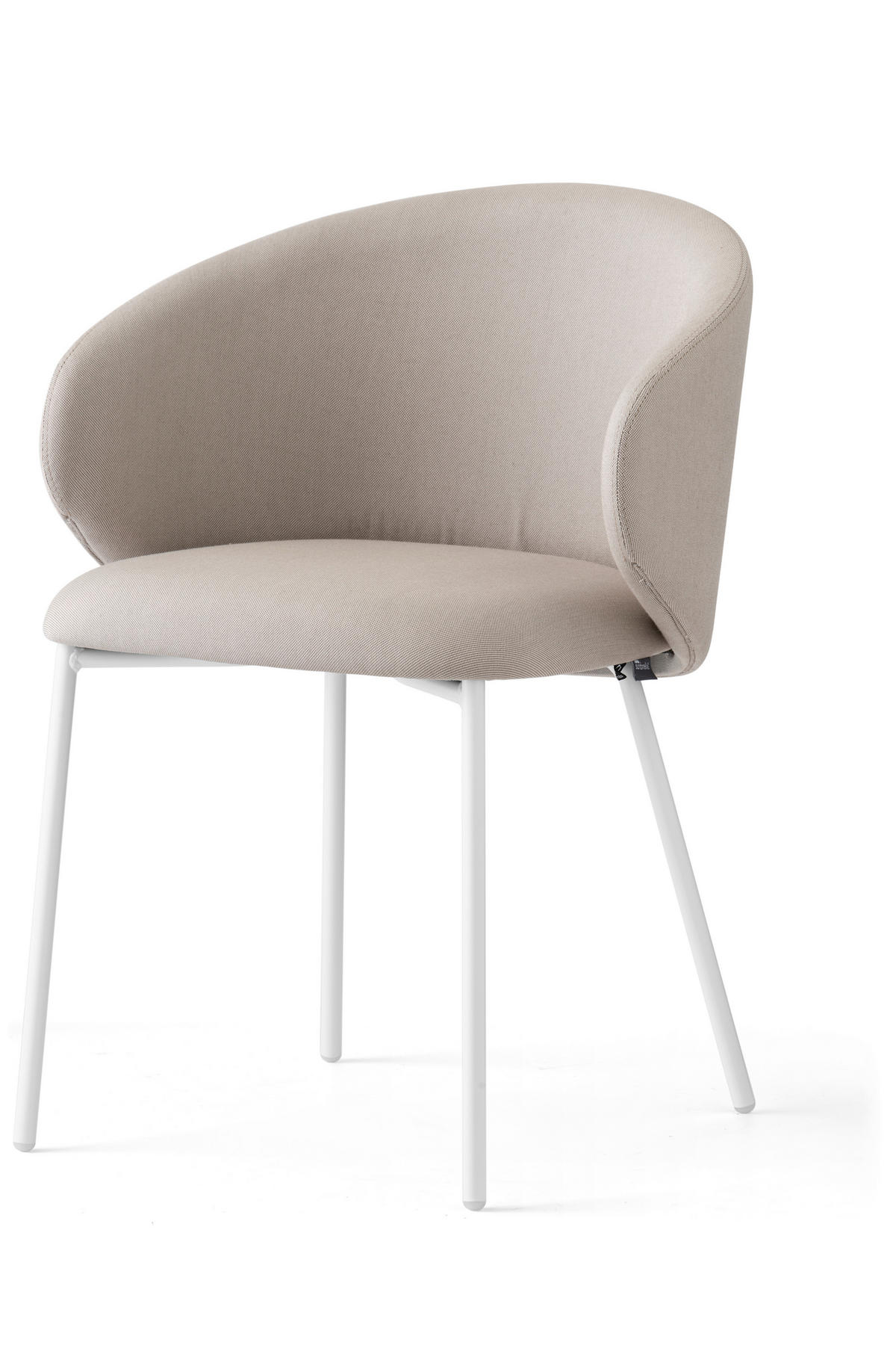 GARTENSTUHL-SET Edelstahl Weiß, Sandfarben  - Sandfarben/Weiß, Basics, Textil/Metall (55/76/56cm) - Connubia 