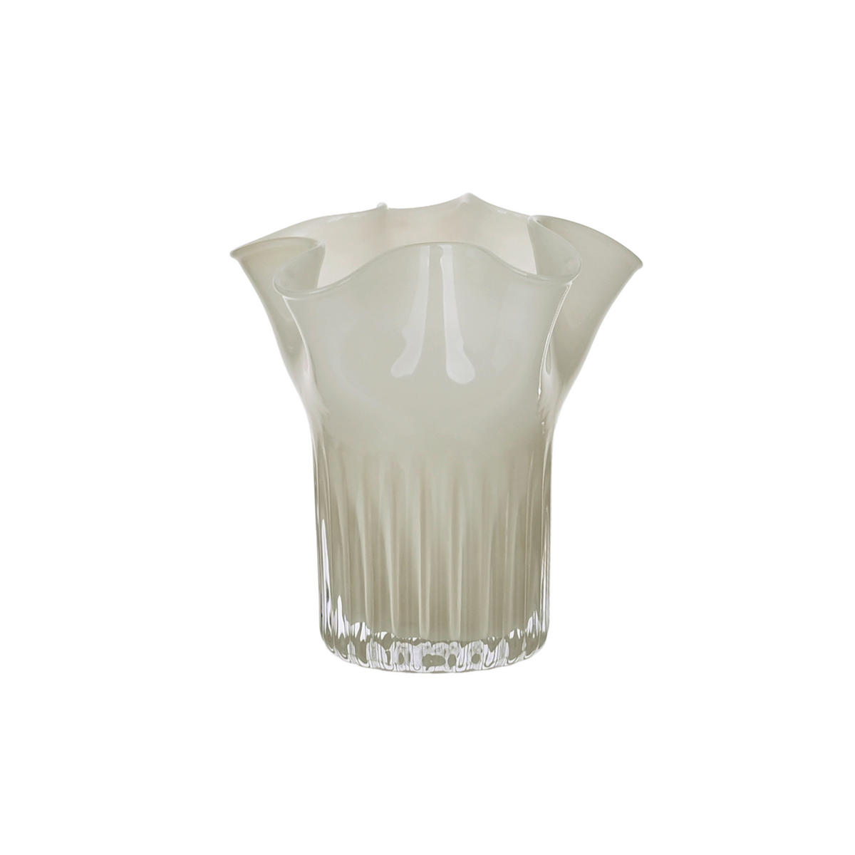VÁZA, sklo, 25 cm - světle šedá, Trend, sklo (20,5/27cm) - Ambia Home