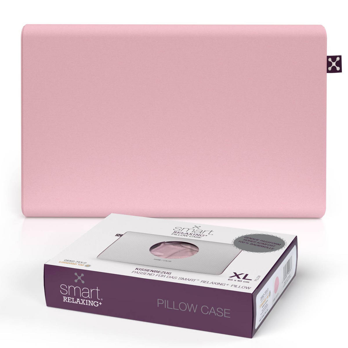 NACKENKISSENBEZUG RELAXING+  - Hellrosa, Basics, Textil (65/40cm) - Smartsleep