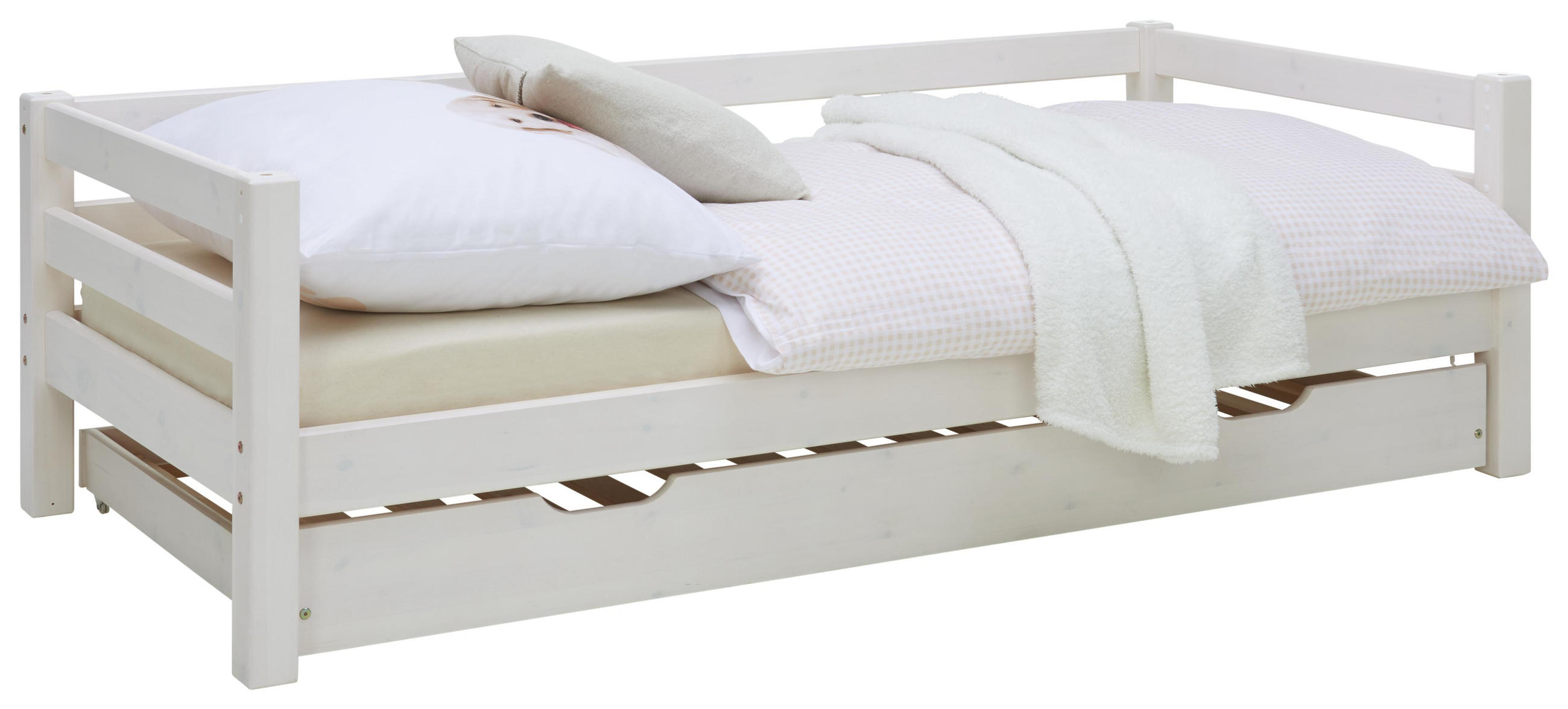 Ausziehbett 90/200 cm in Weiß