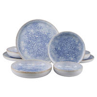 TAFELSERVICE Uno 8-teilig  - Blau/Weiß, Basics, Keramik - Creatable