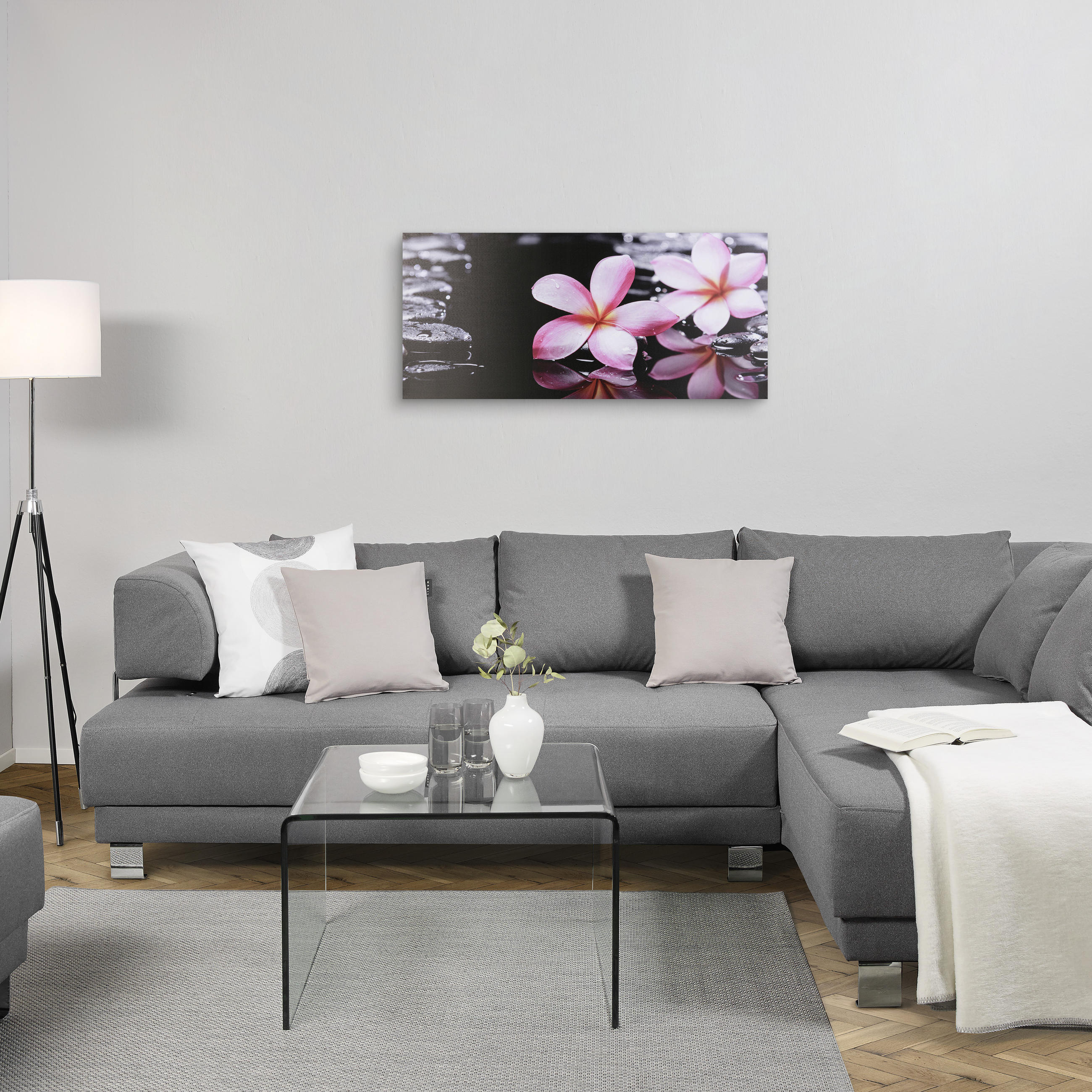 TISAK NA PLATNU     120/55 cm       - narančasta/plava, Basics, drvo/tekstil (120/55cm) - Monee