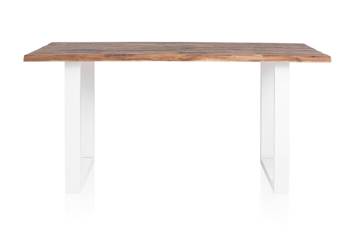 ESSTISCH in Holz 180/90/75 cm   - Weiß/Naturfarben, MODERN, Holz/Metall (180/90/75cm) - Livetastic