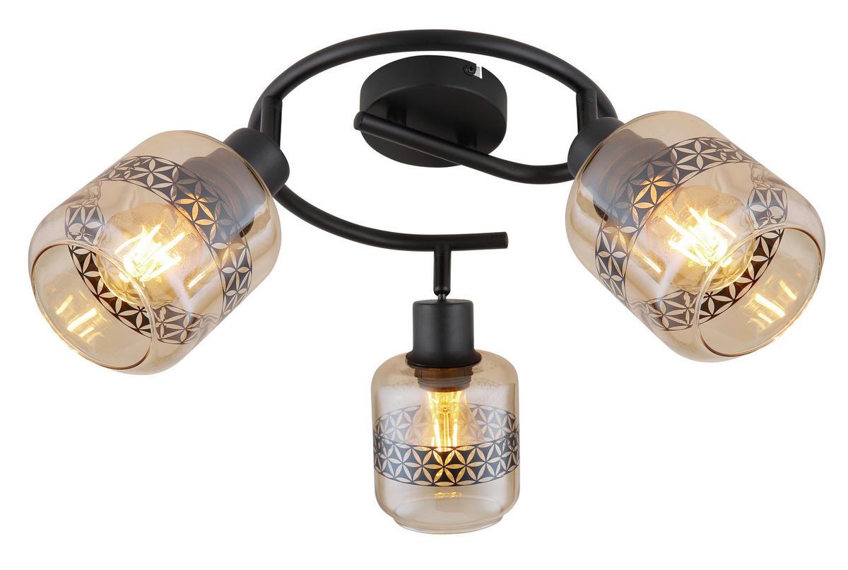 REFLEKTOR  Lazarus      25/25 cm       - črna, Design, kovina/steklo (25/25cm) - Globo