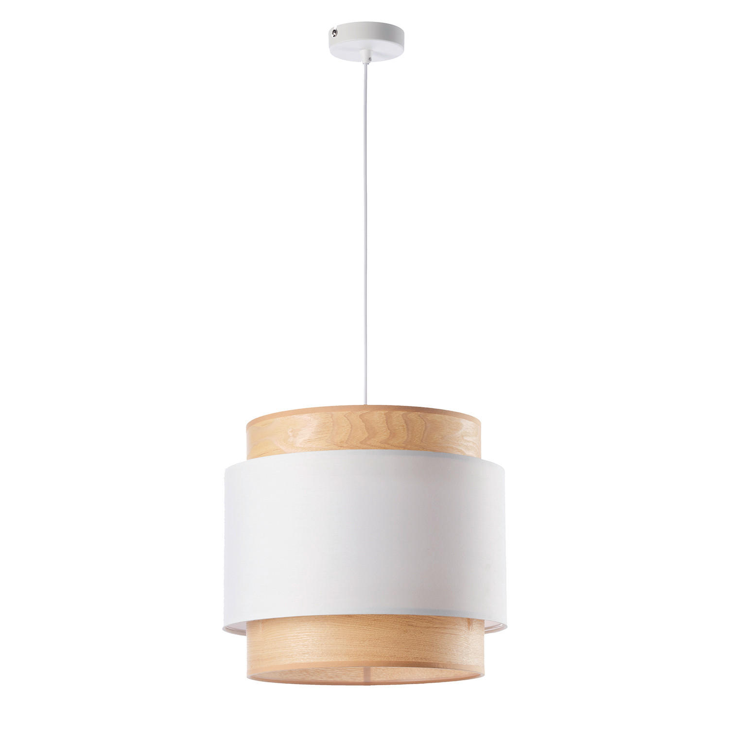 HÄNGELEUCHTE 5093 LICIA 36/36/130 cm  - Sandfarben/Weiß, Basics, Holz/Textil (36/36/130cm)