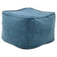 HOCKER in Textil Petrol  - Petrol, Design, Textil (66/40/66cm) - Lomoco